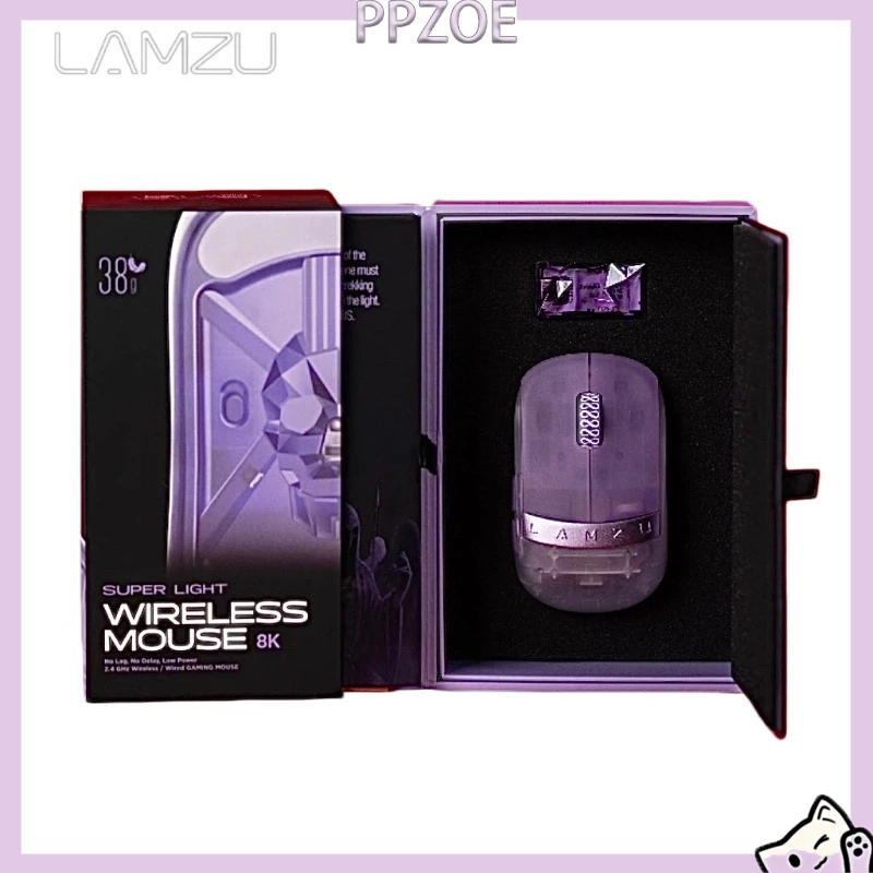 LAMZU Orcus Wireless Gaming Mouse Finger‑Grip Ultra‑Light Nordic nRF54H20 8K Polling For Valorant CS2 Delta Force FPS Gamer