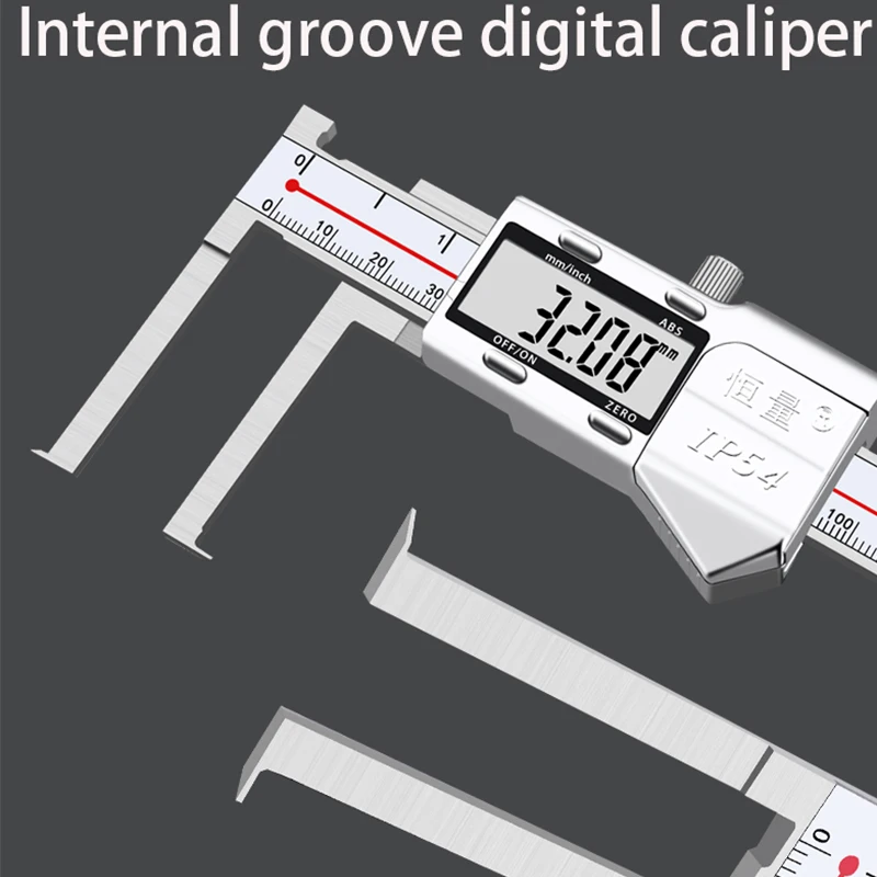 

Knife Edge Inner Groove Digital Display Vernier Caliper Inner Hole Inner Circle Stainless Steel Outer Groove Inner Diameter 15mm