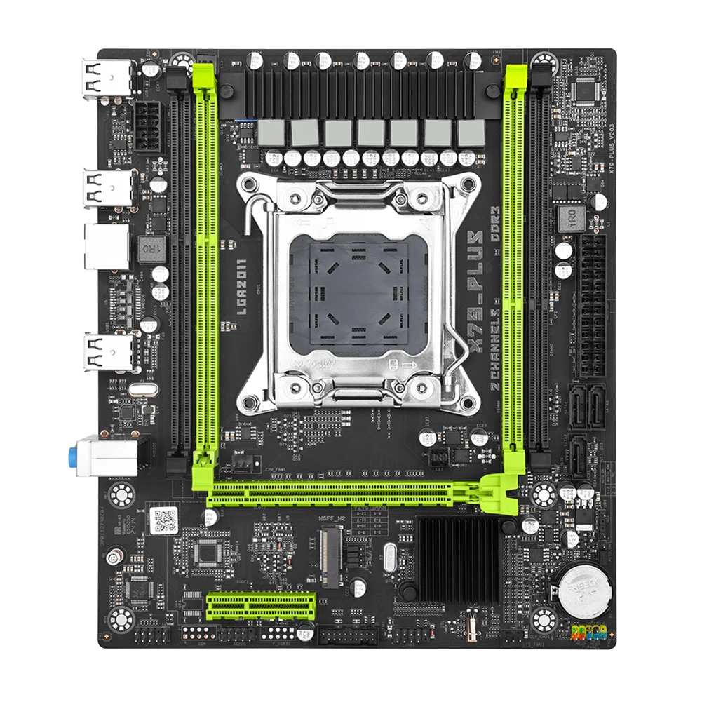 

X79 Plus Computer Motherboard LGA 2011 Desktop Mainboard 4*DDR3 Gigabit LAN NVME M.2 3* SATA2.0 PCI-E 16X/4X