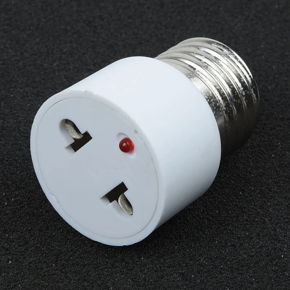 Imagem -02 - Conector Branco Abs com Eua e ue Plug Base do Bulbo Parafuso Suporte do Adaptador Lâmpada de Iluminação Soquete de Furos Acessórios 220v E27