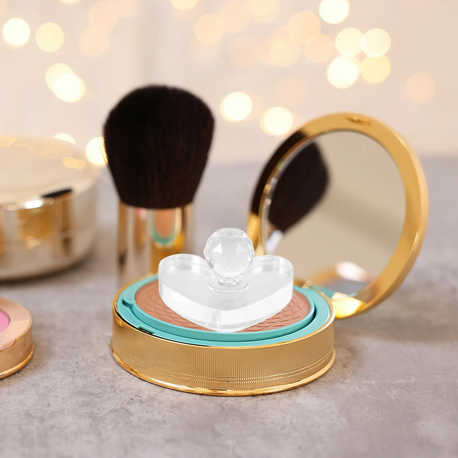 Delikatny aplikator do różu DIY, stempel do makijażu w kształcie serca, forma do nakładania eyelinera, akcesorium do makijażu, stempel do eyelinera.