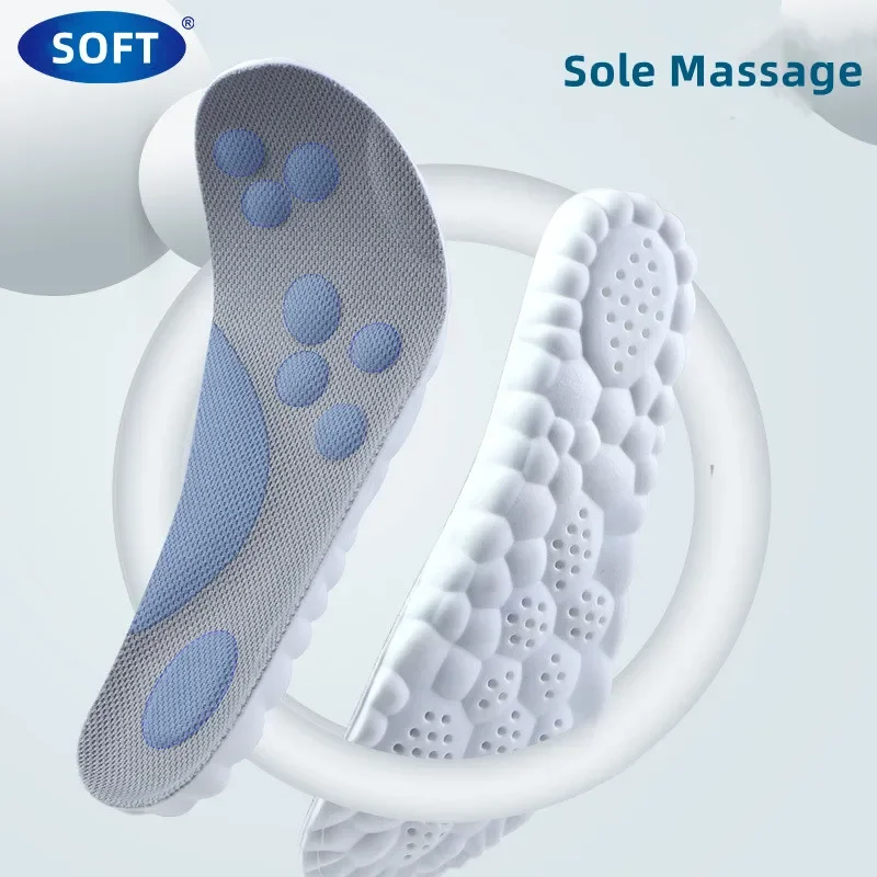 Мягкие латексные стельки для ног, силиконовые спортивные противоскользящие стельки для бега, обуви для мужчин и женщин