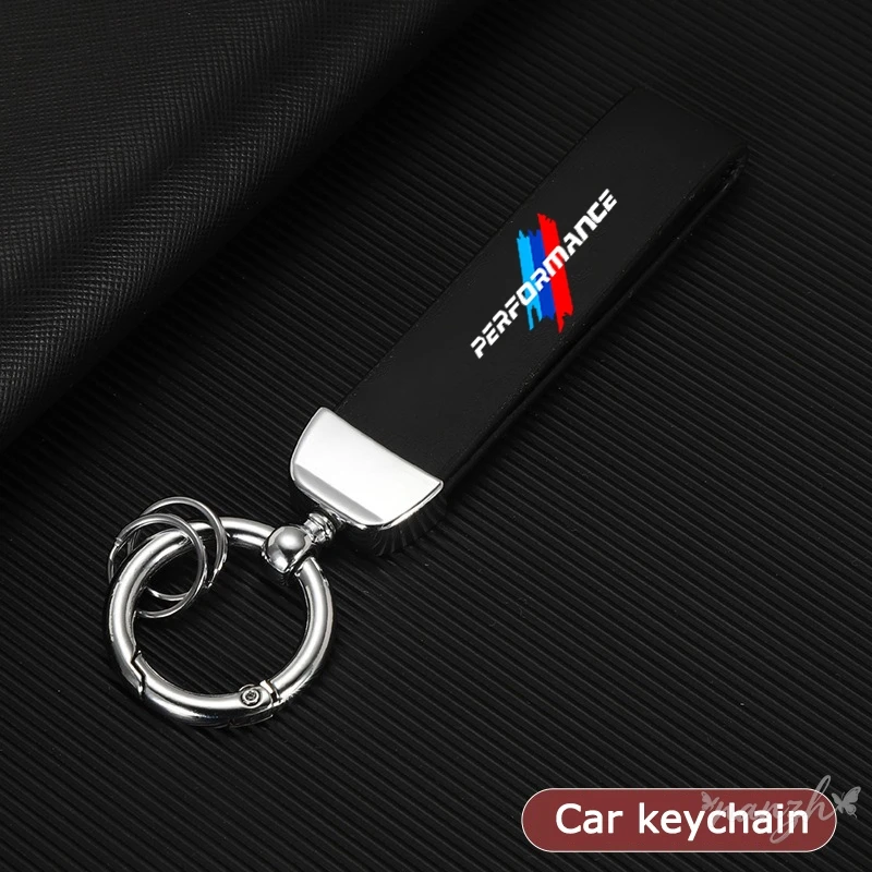 

For BMW Performance X1 X3 X4 X5 E46 E90 F20 E60 E39 F10 M1 M2 M3 M5 M6 E87 Leather Supports Custom Car Keychain Key Chain Ring