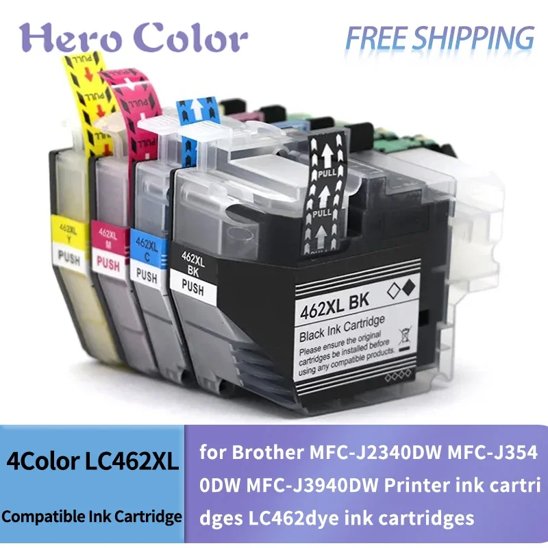 Compatible LC462XL ink cartridges for Brother MFC-J2340DW MFC-J3540DW MFC-J3940DW Printer ink cartridges LC462dye ink cartridges