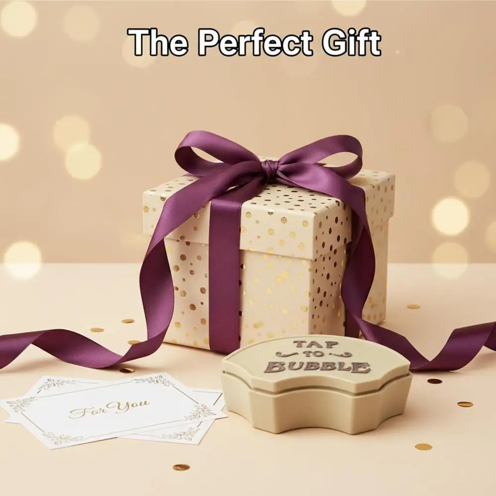 Fächerförmiger Hahn zur Blasenklicker-Fidget-Taste. Handgehaltener Stressabbau. Interaktiver klicker Fidget-Taste. Sensorischer Zappel-Taste