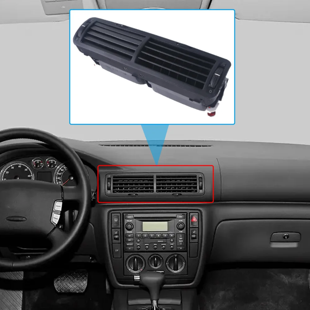 

Для Volkswagen Passat B5 1997-2005, черная передняя панель, центральное вентиляционное отверстие, обогреватель кондиционера 3B0819728