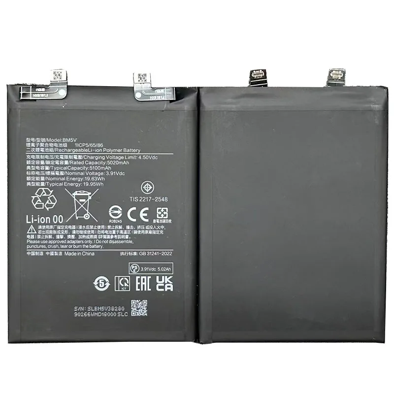 New Replacement 5100mAh Battery BM5V For Xiaomi Redmi Note 13 Pro 5G Phone Battery