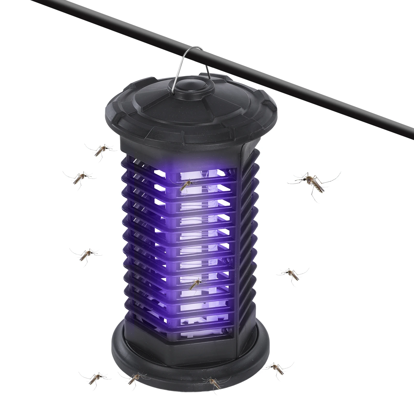 2-In-1 Mosquito Killing Lamp Waterproof Household Mosquito Racket Silent Microwave Zapper for Home Bedroom Living Room