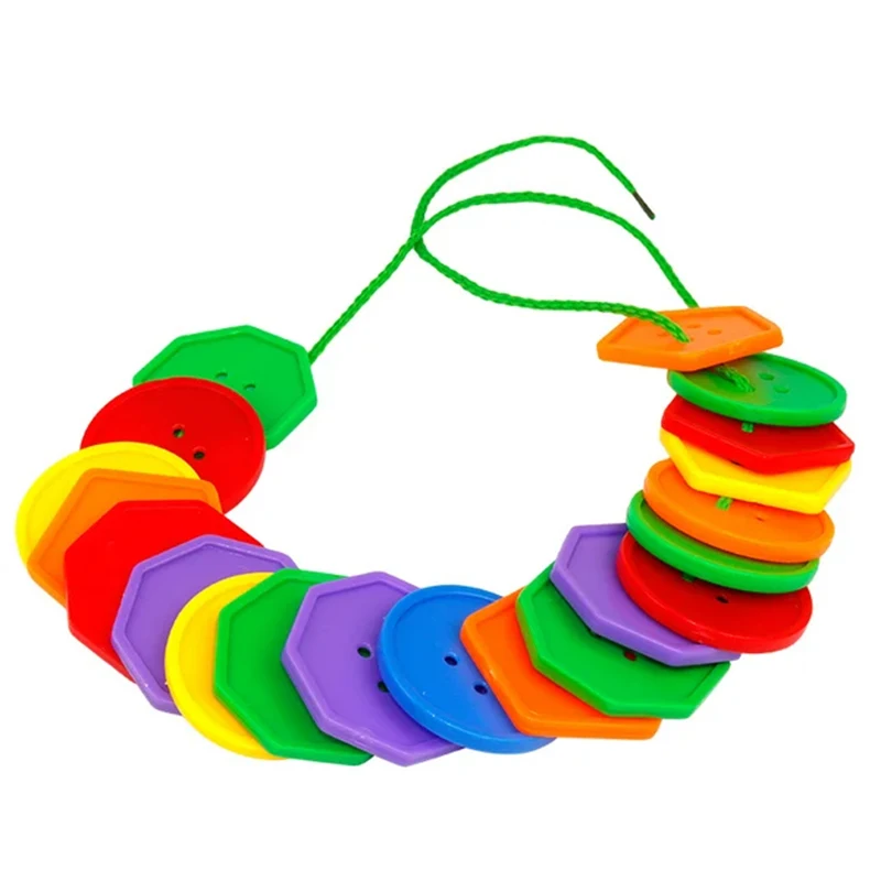 Juguete de bloques de construcción de geometría roscada, juguete educativo Montessori para niños, botones de roscado, material didáctico, entrenamiento cerebral TMZ