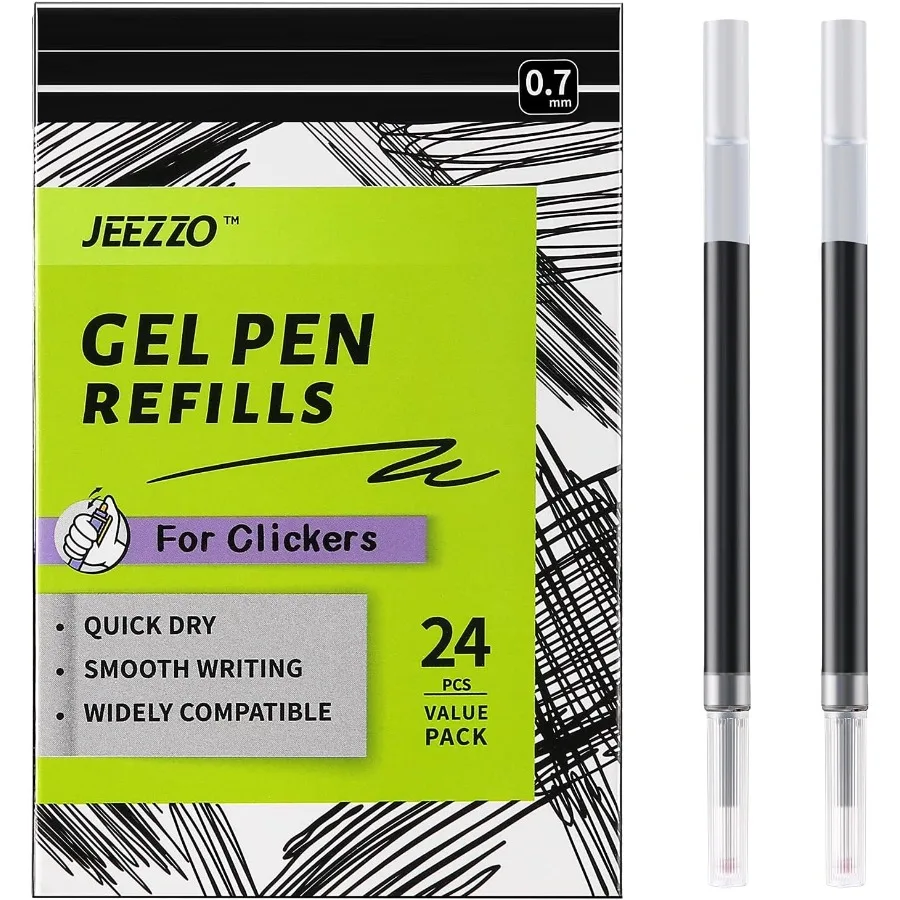 

Gel Ink Refills for Retractable Click Pens Medium Point Pen Refills Compatible with Pilot G2 Pentel Energel Jetstream Sharpie S
