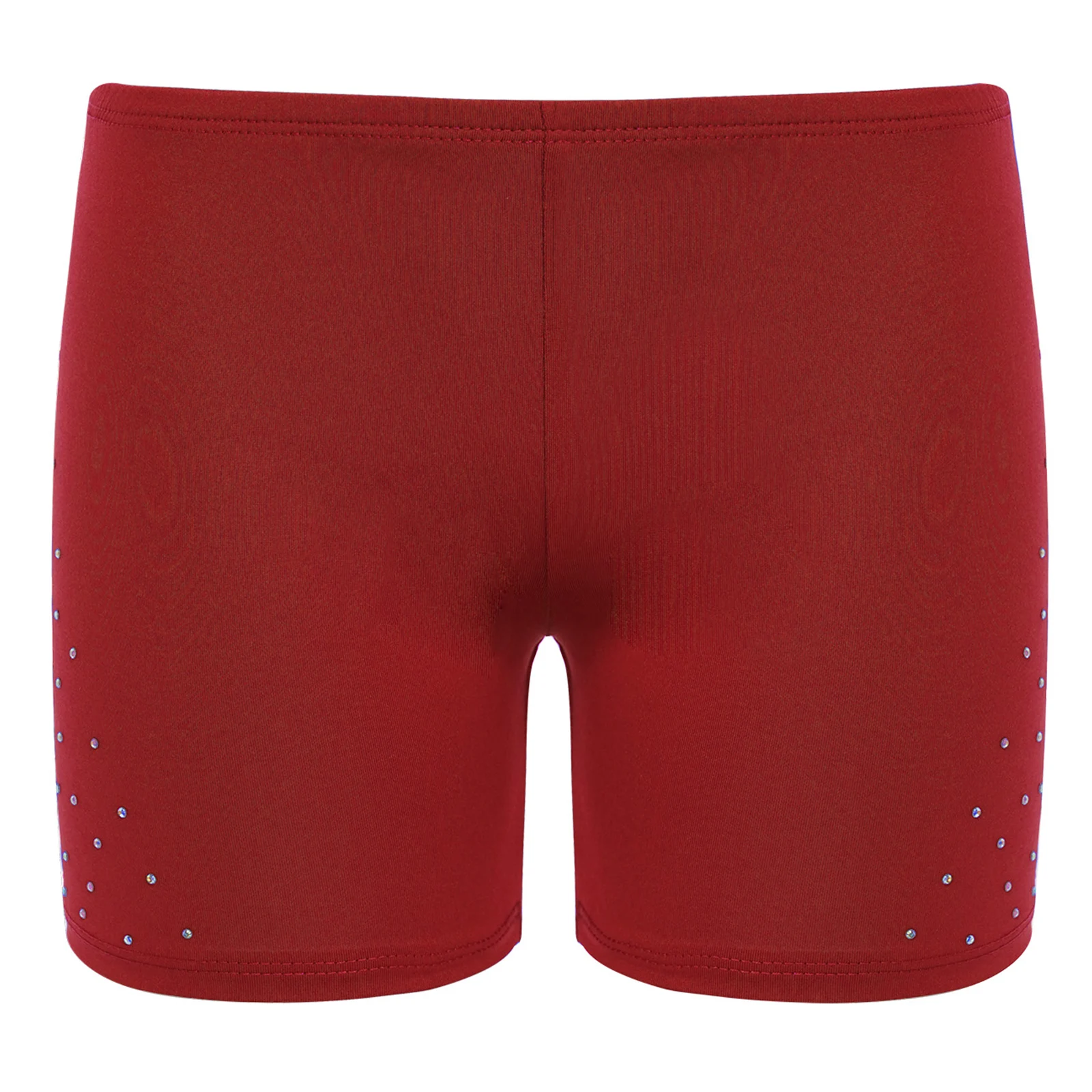 Short de gymnastique de danse de Ballet pour femmes, strass scintillants, ceinture élastique, pantalon court athlétique pour le patinage artistique, l'entraînement de Yoga