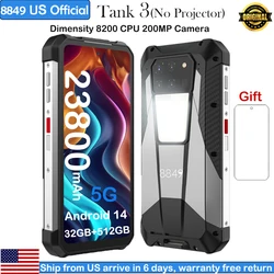 8849 Tank 3 Rugged 32GB 512GB 23800mAh Android14 120W Charger Dimensity 8200 5G 200MP 120Hz Outdoor Light GPS Dual SIM