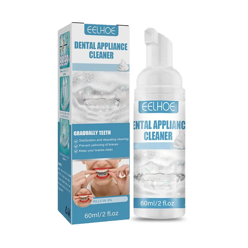 Espuma Dental Braces Cleaner, respiração poderosa, antibacteriano, reduz o dente oral, decadência, J5t9