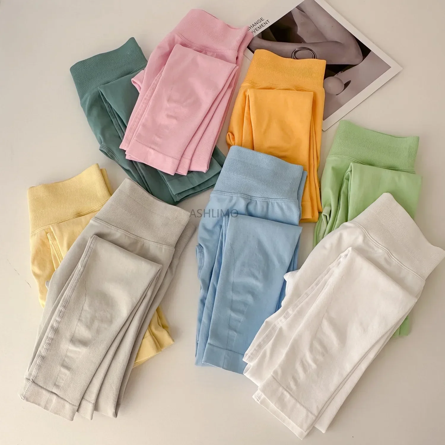 Impact Leggings With Logo Women Seamless Yoga Legging Flex Scrunch Bum Gym Legging Low Waistband Fitness Sports Tights