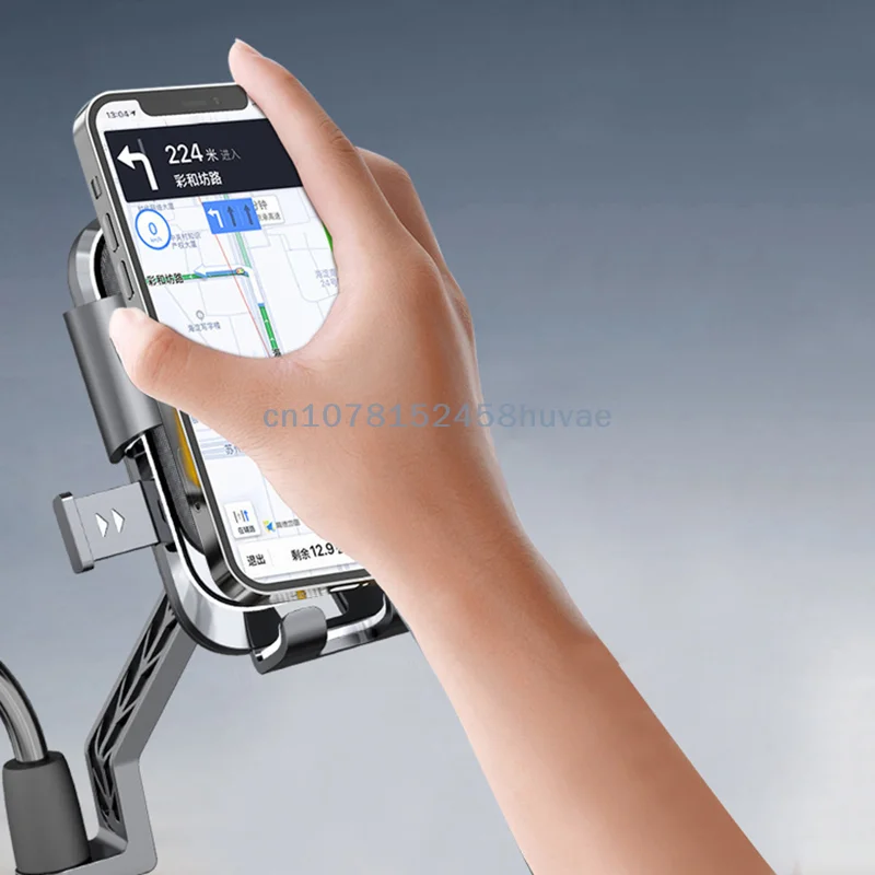Generic Motorcycle Phone Mount 360 Rotatable Navigation Bracket Scooter Phone Clip For Bicycle Riding Motorbike Scooter Cycling