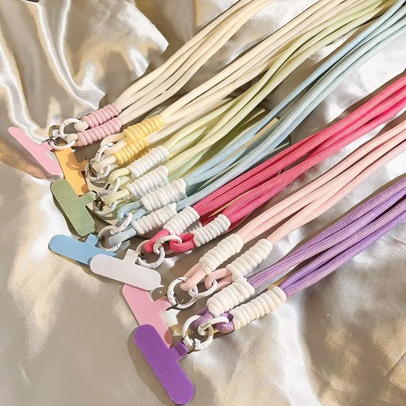 

Красочный универсальный ремешок через плечо для телефона, длинный прочный тканый ремешок, длинный толстый удобный ремешок с защитой от потери цепи для Polaroid