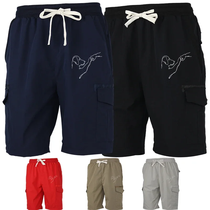 

New Vibe Men's Pattern Cargo Short Comfortable Cotton Easy Access Pockets Knee Length Casual Summer Beach Outdoor Utility Fit