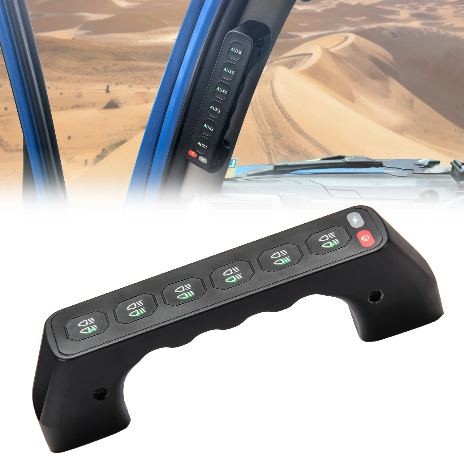 

Easy Replace ACC Line 12v Car 6 Gang Wireless Grab Handle Switch Panel for Land Cruiser FJ Cruiser