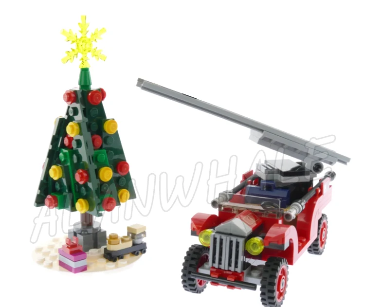 1197 pz Creativo Esperto Villaggio Invernale Stazione di Fuoco Camion Albero Di Natale 11041 Building Blocks giocattoli Compatibile Con Il Modello
