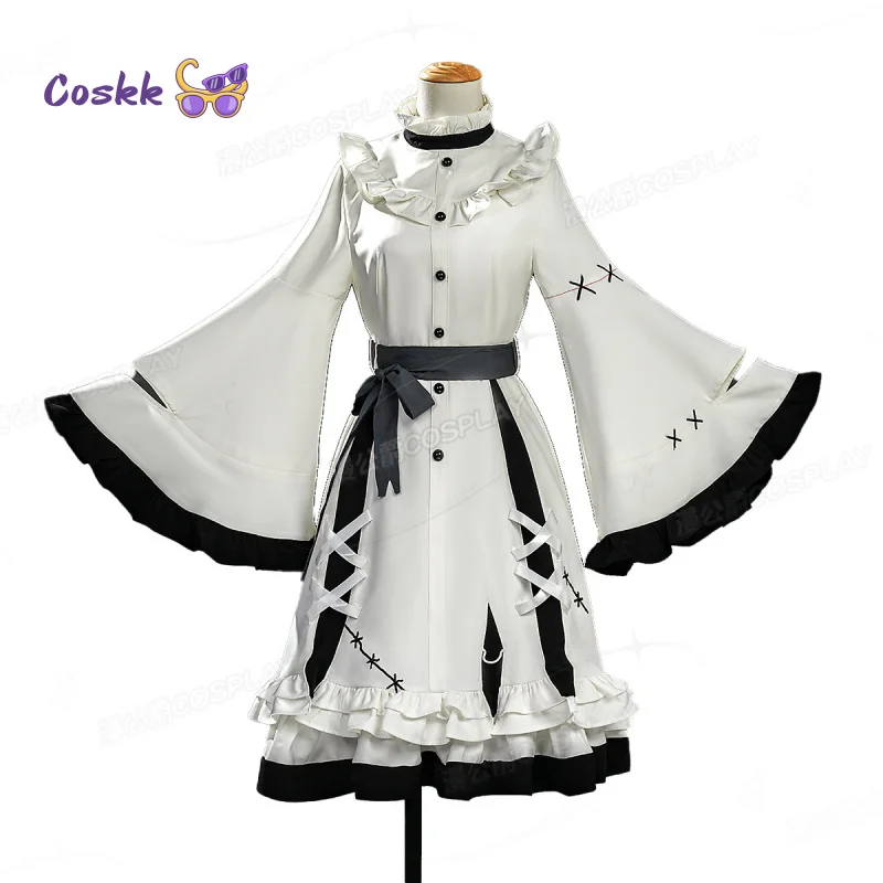 

Magical Girl Witch Trial‌ Hikami Meruru Cospaly Costume Anime Party Cute White Dress Uniform Hallowen Carnival PlayRole Clothes