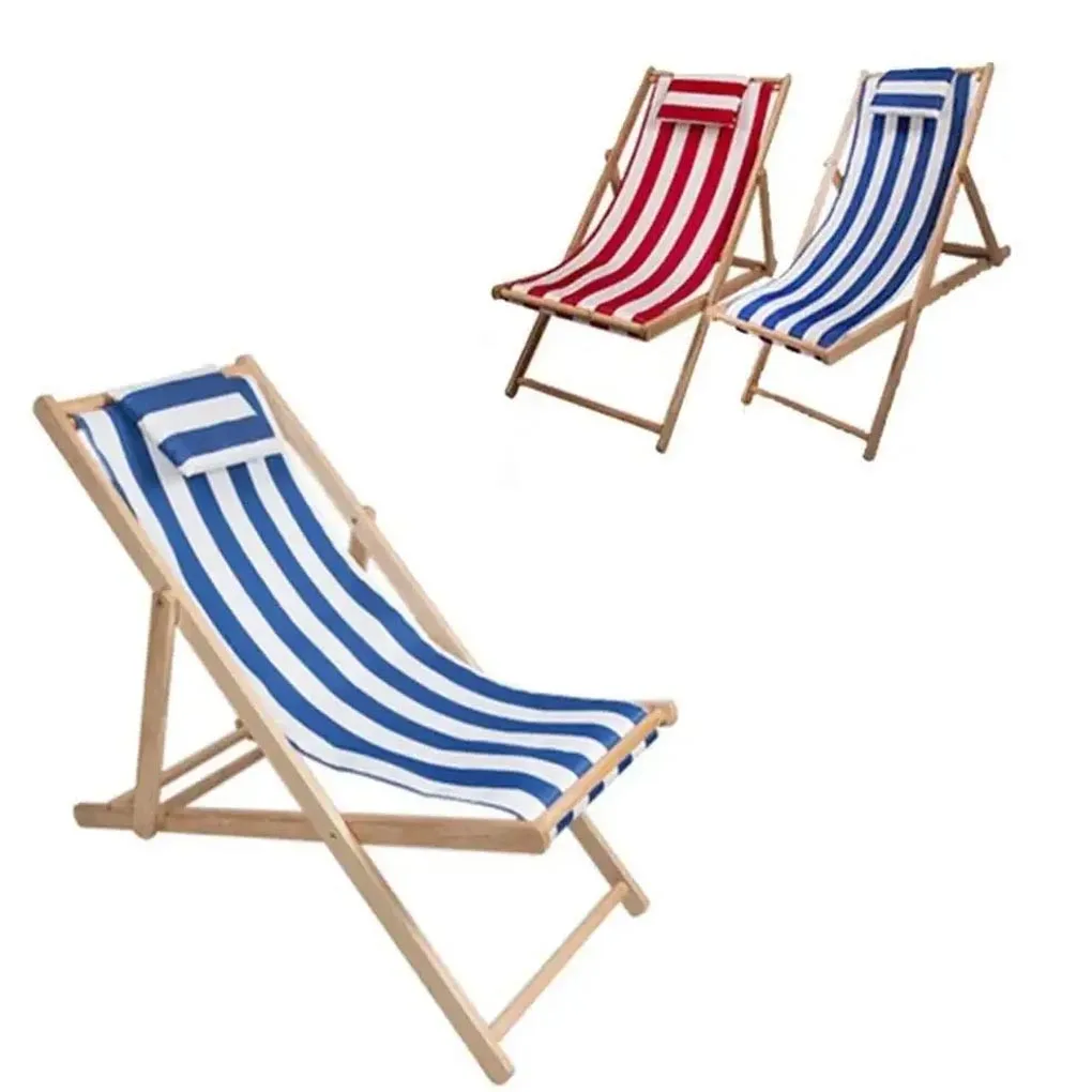 1Pc Beach Chair Cover Beach Lounger Replacement Cloth Polyester Fabric White And Blue Striped Picnic Chairs Cover image 6