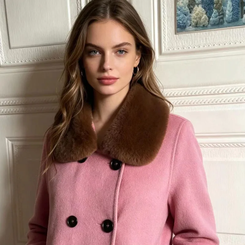 Winter Real Rex Rabbit Fur Collar Women Luxury Neck Warmer Rabbit Fur Scarf Furry Fur Square Collar For Men's Coat Jacket