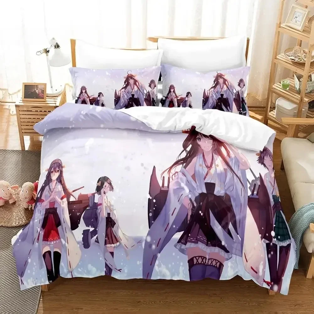 Anime Kantai Collection Bedding Set Single Twin Double Queen King Cal King Size Bed Linen Set