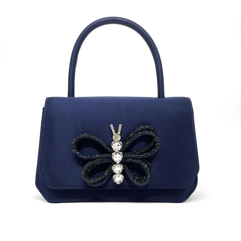 

Fashionable Women Clutch Bag Diamond-encrusted Bow Dinner Bag Ladies Chain Shoulder or Crossbody Bags