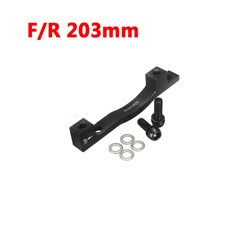 Mountainbike-Scheibenbremsen-Adapter – Für 140–203 Mm, IS & PM, Aluminium, Schwarz – F203/R180 Mountainbike-Scheibenbremsen-Adapter – Für 140–203 Mm, IS & PM, Aluminium, Schwarz – F203/R180