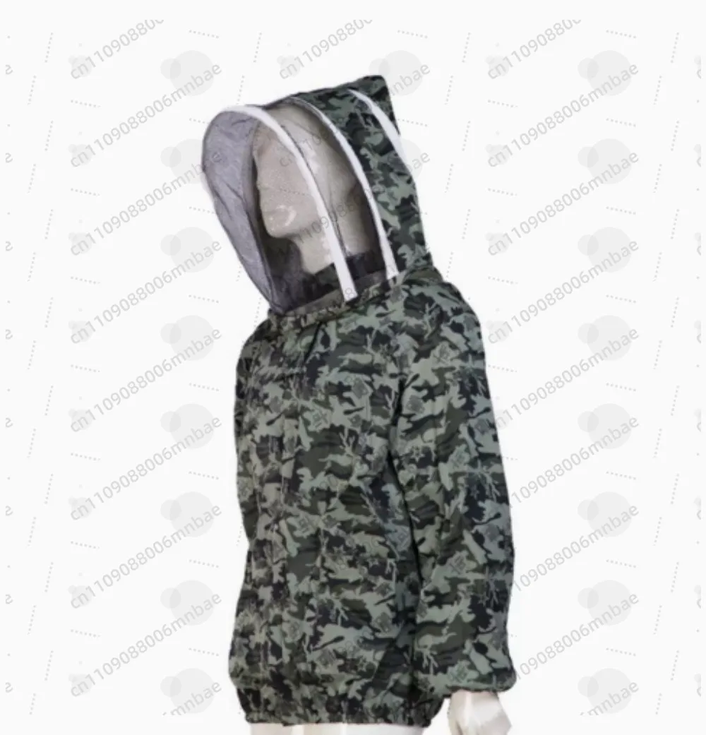 1 set  Beekeeping Suit Foldable Beekeeping Protective Veil Jacket Double Zippered Bee Beekeeper Suit with Hat Equipment