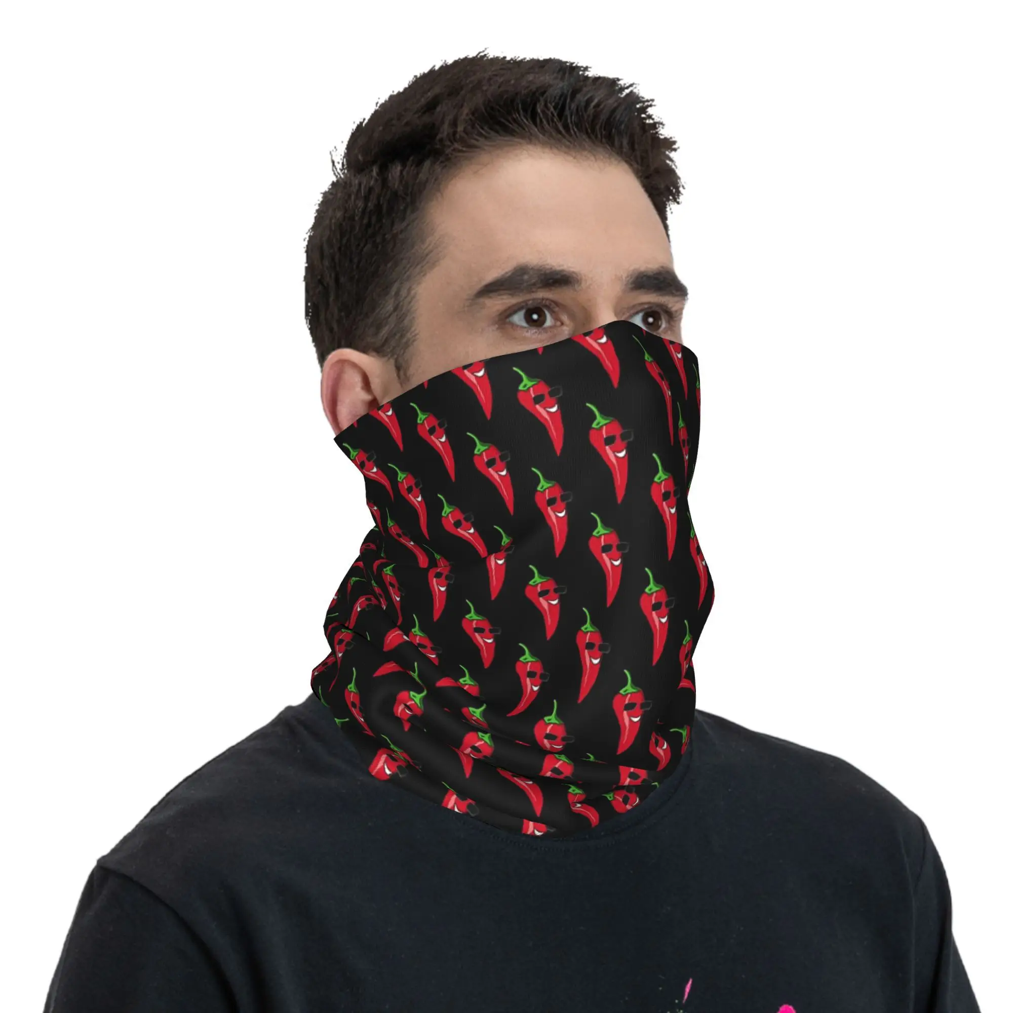 Heetste Chili In The World Chilli Guy Eating Contest Scoville Rating Bandana Neck Cover Masker Sjaal Fietsen Sjaal Buitensporten