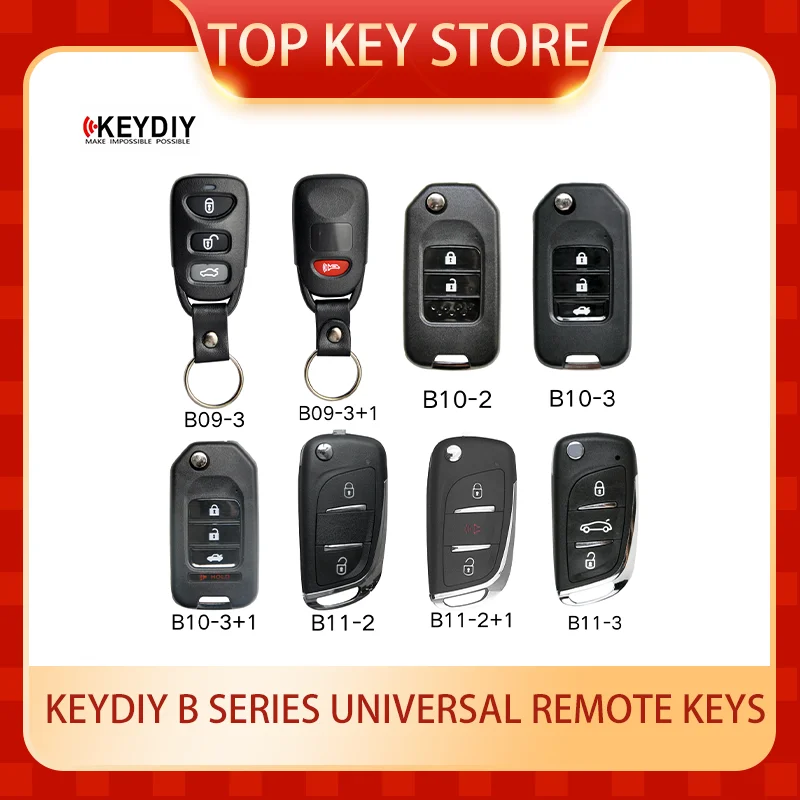 

10PCS KeyDiy KD B Series Universal remote keys B09-3 B09-3+1 B10-2 B10-3 B10-3+1 B11-2 B11-2+1 B11-3 For KD900/MAX/MINI/X2/KDX4