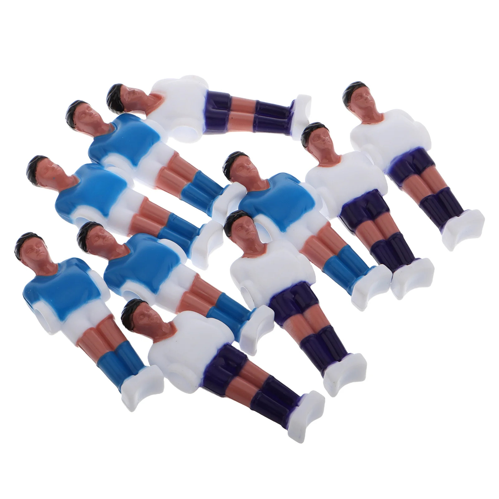 

10pcs Mini Foosball Table Player Figures Set Realistic Soccer For Table Football Replacement Parts Compact Portable
