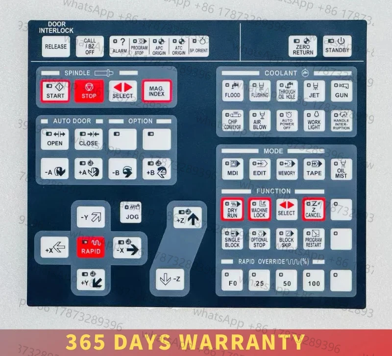 

Membrane Button Switch for HYUNDAI Kia Wia Machining Center VX400 VX500 HI-V50D HIV50D Keypad Keyboard Key Film Overlay
