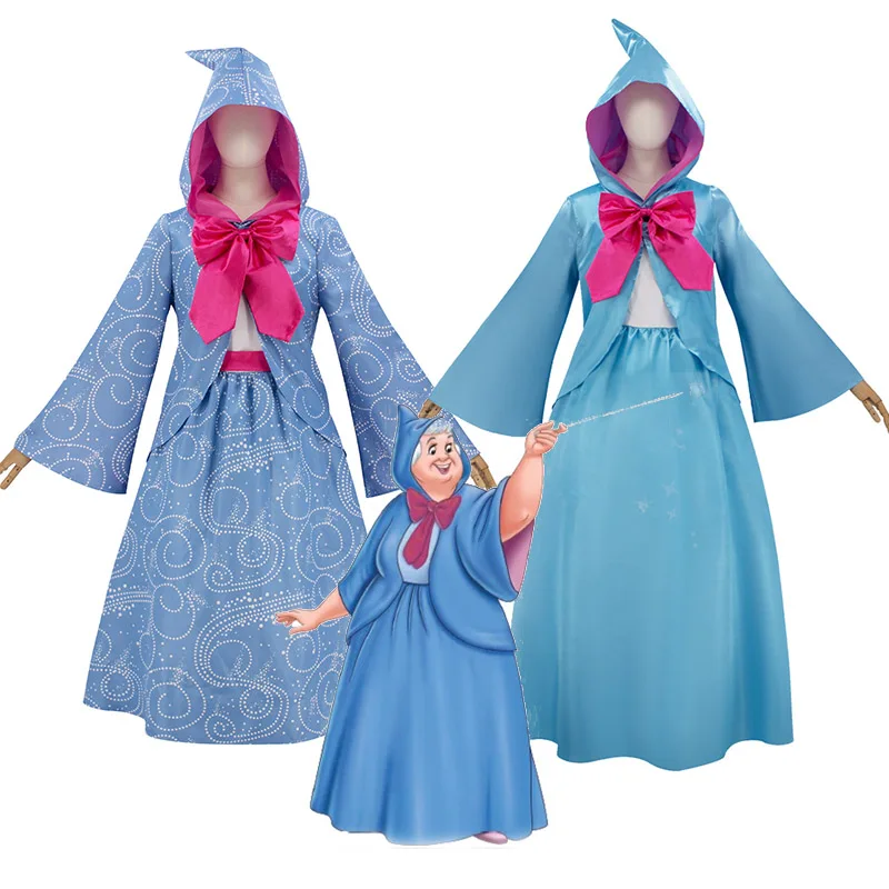 Adult The Little Glass Slipper Godmother Outfit Fancy Dress Up Halloween Costume Women 1950s The Fairy Godmother Costume