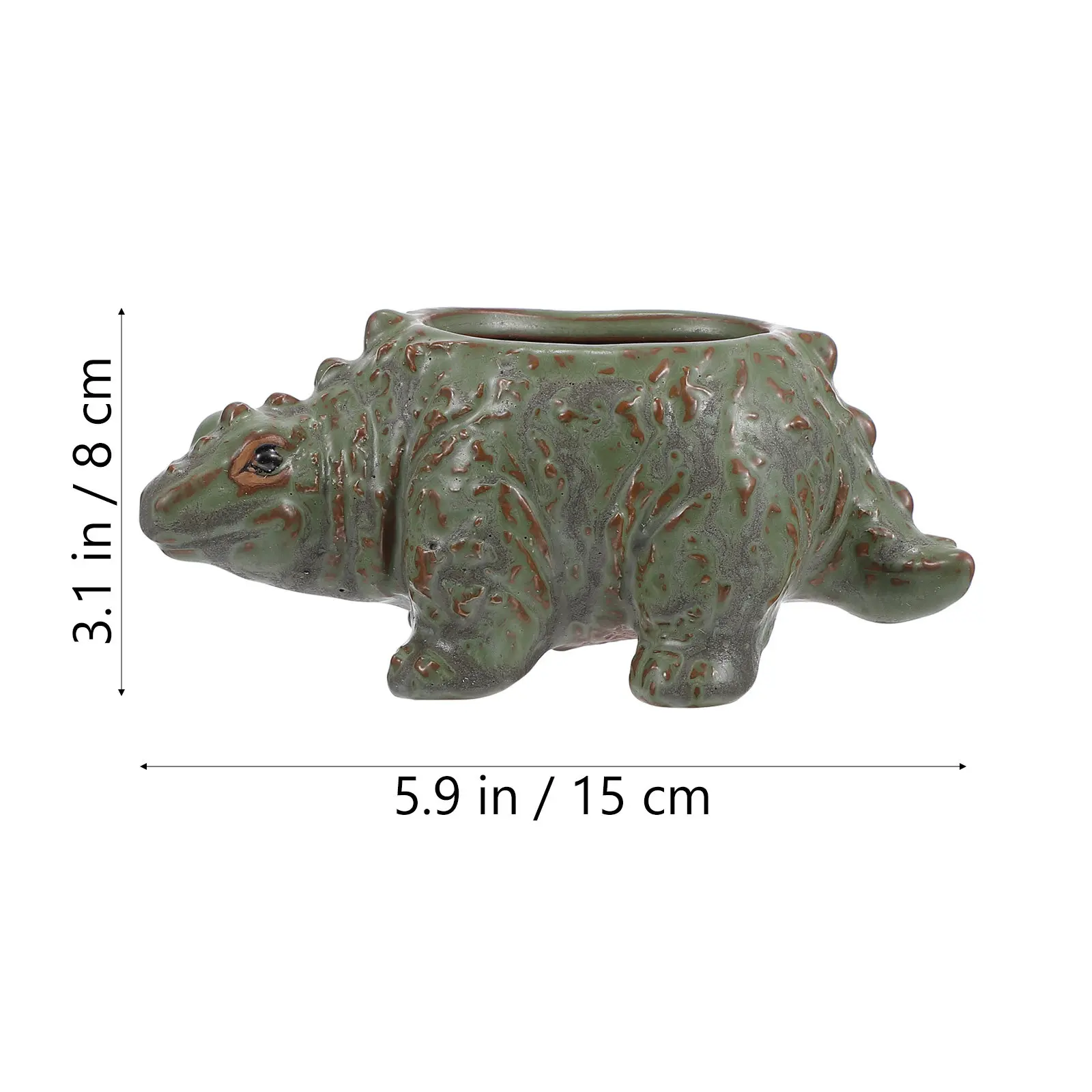 1Pcs Dinosaur Design Flowerpot Eco Friendly Ceramic Planter for Home Furnishings Nursery Production Garden Decoration Artware