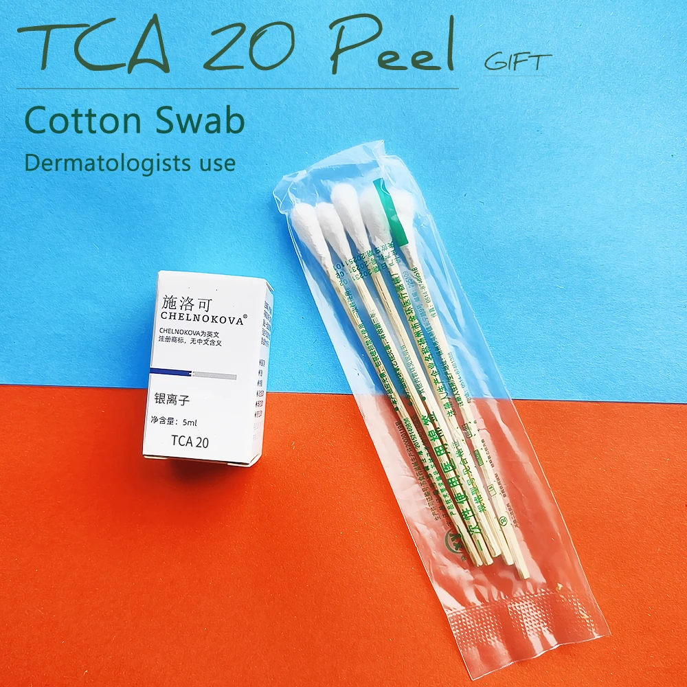 TCA60 Cotonetes Peel Tools, 60% Peel, Portátil e Conveniente, Fácil de Usar, Dermatologista Ácido Peeling Cruz, Presente