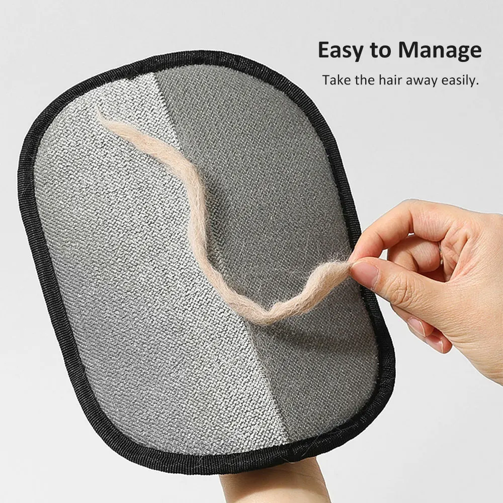 قفاز إزالة شعر الحيوانات الأليفة للقطط والكلاب قفازات شعر الحيوانات الأليفة الكهروستاتيكية قابلة لإعادة الاستخدام مزيل شعر الحيوانات الأليفة للملابس والأريكة والسجاد ومقعد السيارة