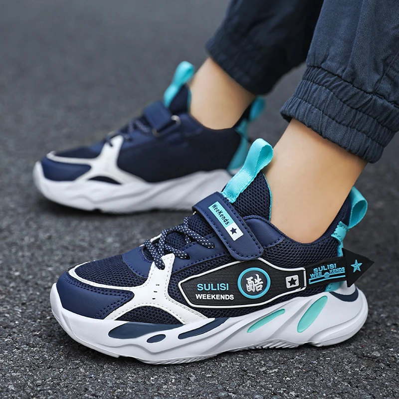 

New 4 Seasons Kid's Lightweight Walking Running Casual Shoes Breathable Boy Girl Childs Students School Tennis Sports Sneakers