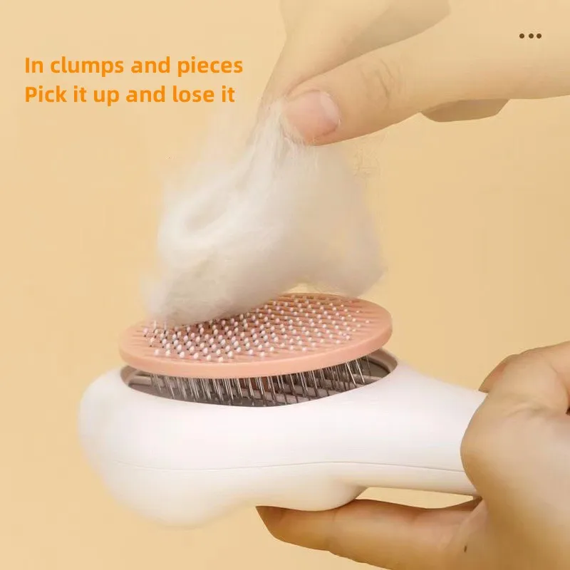 Cat Paw Design Pet Grooming Brush Soft Needle Massage Comb Self-clean Hair Remover for Cats Dogs Household Pet Tool view 5