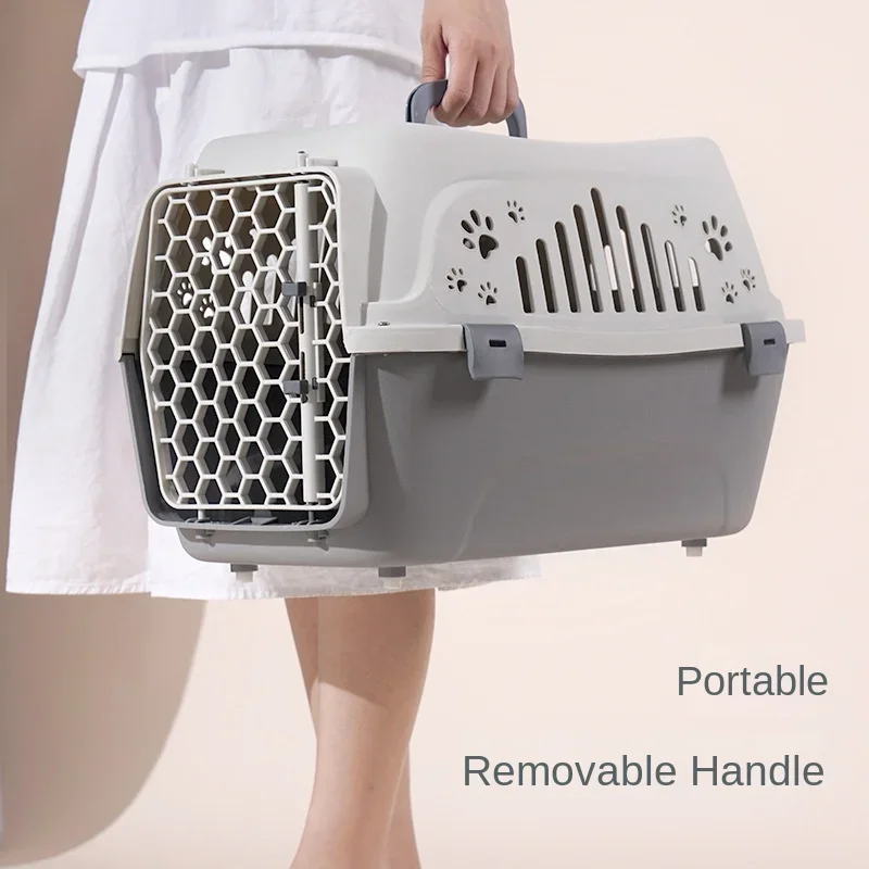 Outdoor Small Pet Carrier Cat Box Breathable Travel Carrier Box Durable Puppy Kitten Rabbit Cage Airline Approved Transport Cage