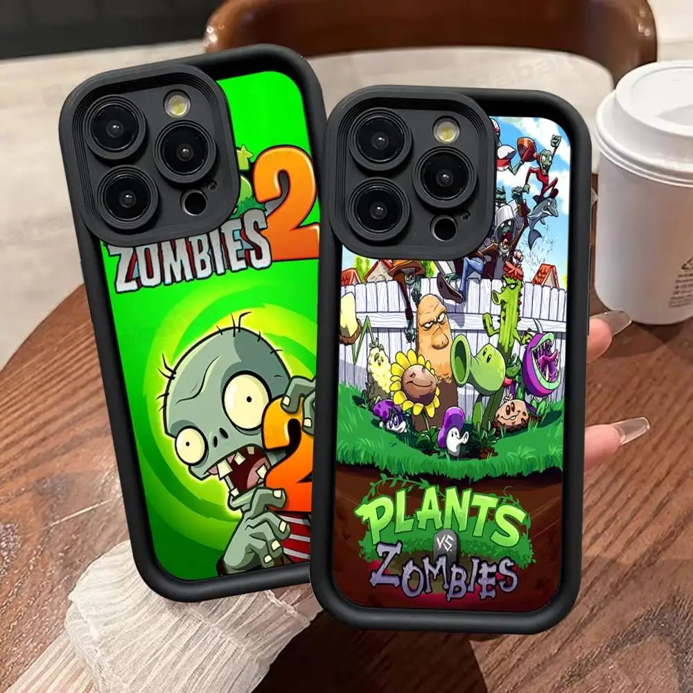 Чехол для телефона P-Plant Vs Z-Zombie для iPhone 17 16 15 13 11 12 14 Pro Max Plus, силиконовый чехол.