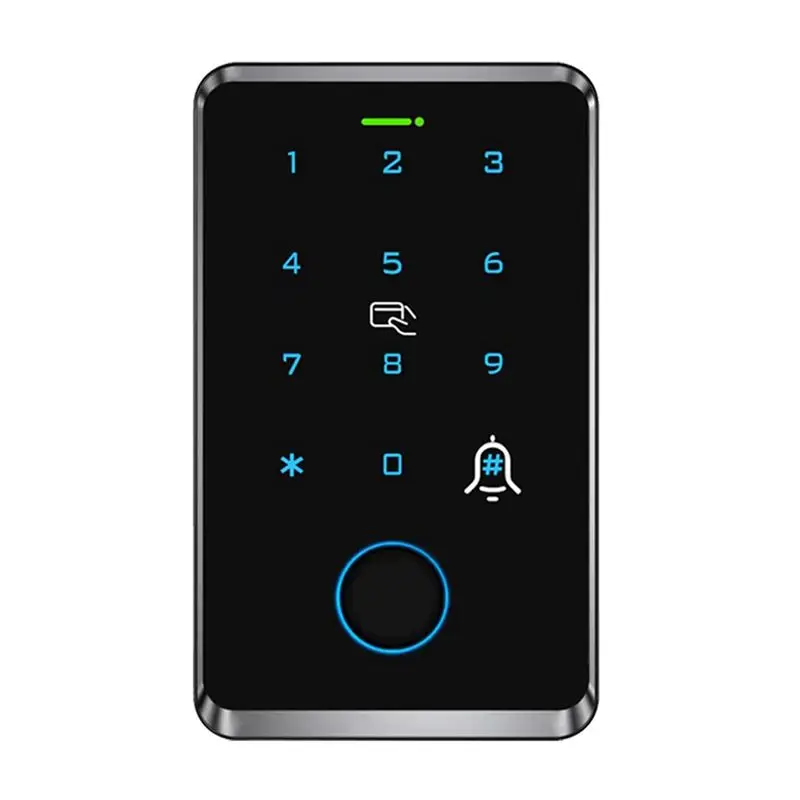 

Tuya Wifi Fingerprint Access Control Keypad Outdoor Remote Door Opener Master Card App Temporary Password Interlock
