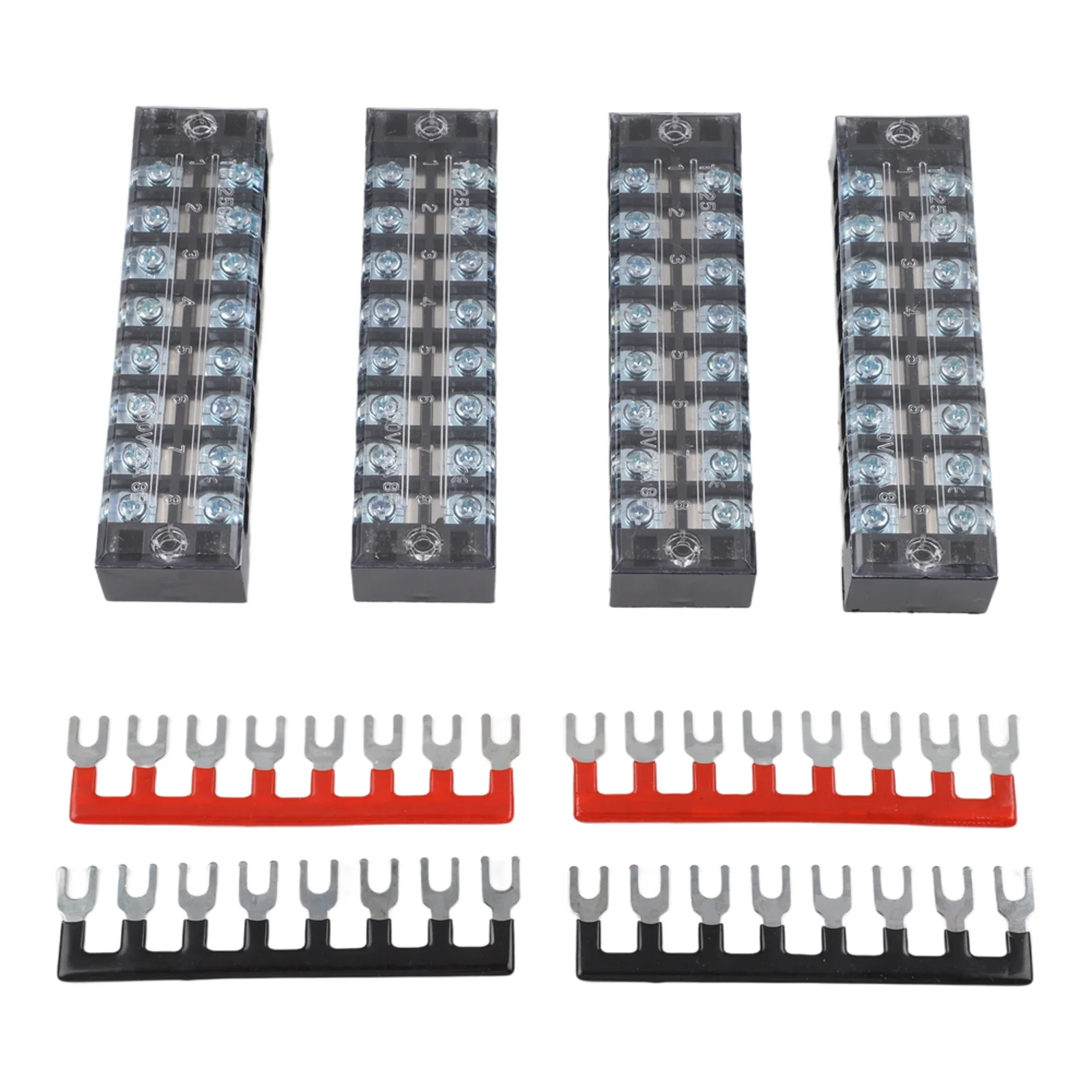 25A Terminal Block Set Electrician 600V 25A Terminal Compatible With for spade Connectors Flame Retardant Materials