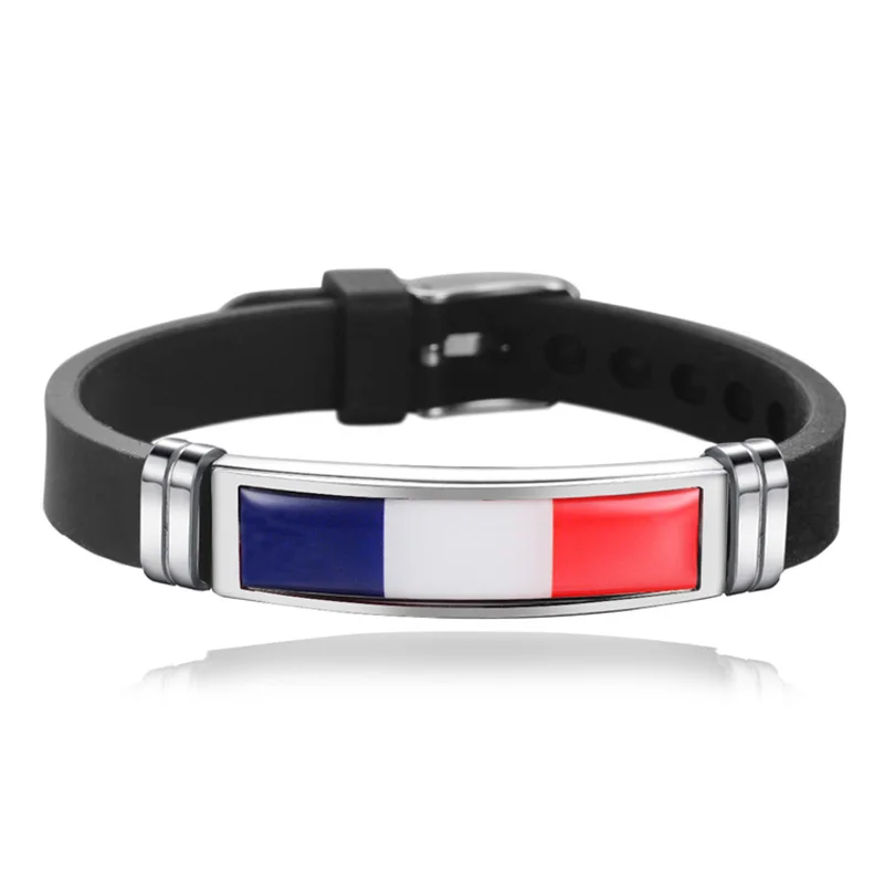 Pulseira Bandeira Nacional para Homens, Bangle Gift, Portugal, Espanha, Bélgica, Alemanha, Portugal, França, Polônia, Brasil, Canadá, EUA, New Arrived