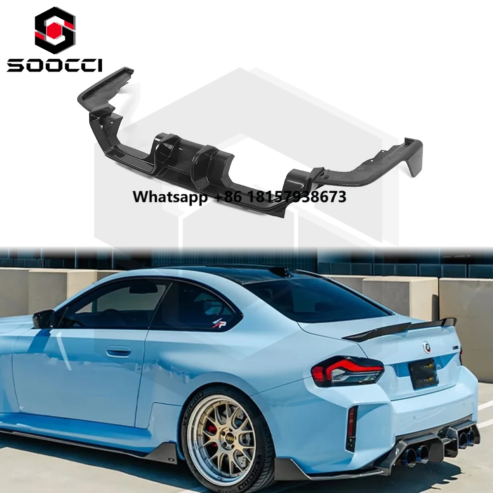 

Dry Carbon Fiber AD Style Rear Diffuser for G87 M2 Splitter Spoiler Rear Bumper Lip Upgrade Body Kit Rear Lip Tailor-Made