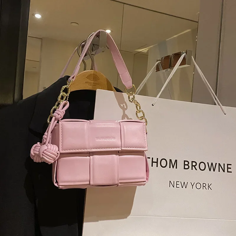 Pink Dopaamine Crossbody Bag Women's Fashion High-End Sensation Niche Design Autumn Winter Popular Small Luxury Handbag