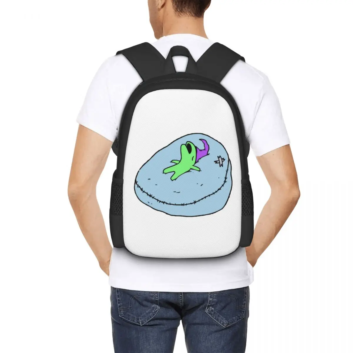 Glep Sleeping Smiling Friends Backpack Hot Sale Daypack Large Capacity Children BookBag School Bag Shoulder Bags for Men Women