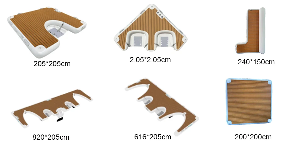 Grande plate-forme d'eau personnalisée, tapis d'eau gonflable flottant de 2.5m avec maille intérieure