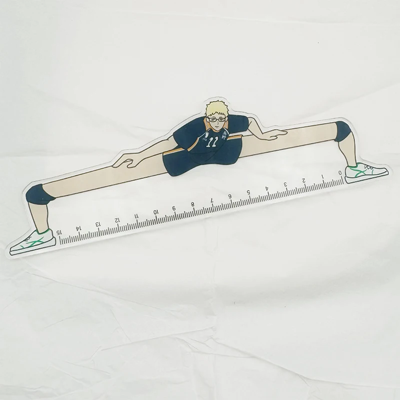 1 Pcs 15Cm Anime Peripherals Creative Ruler Student Stationery Supplies Scale Line Surveying Tool Gift